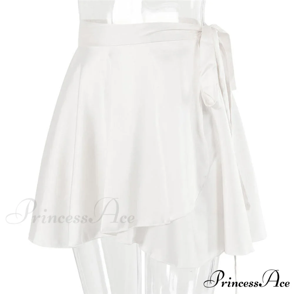 White Elegant Satin Skirts - Image 7