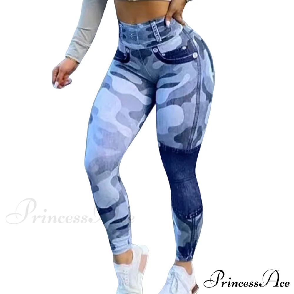 New Fashion Camouflage Print Skinny Pants - Image 6