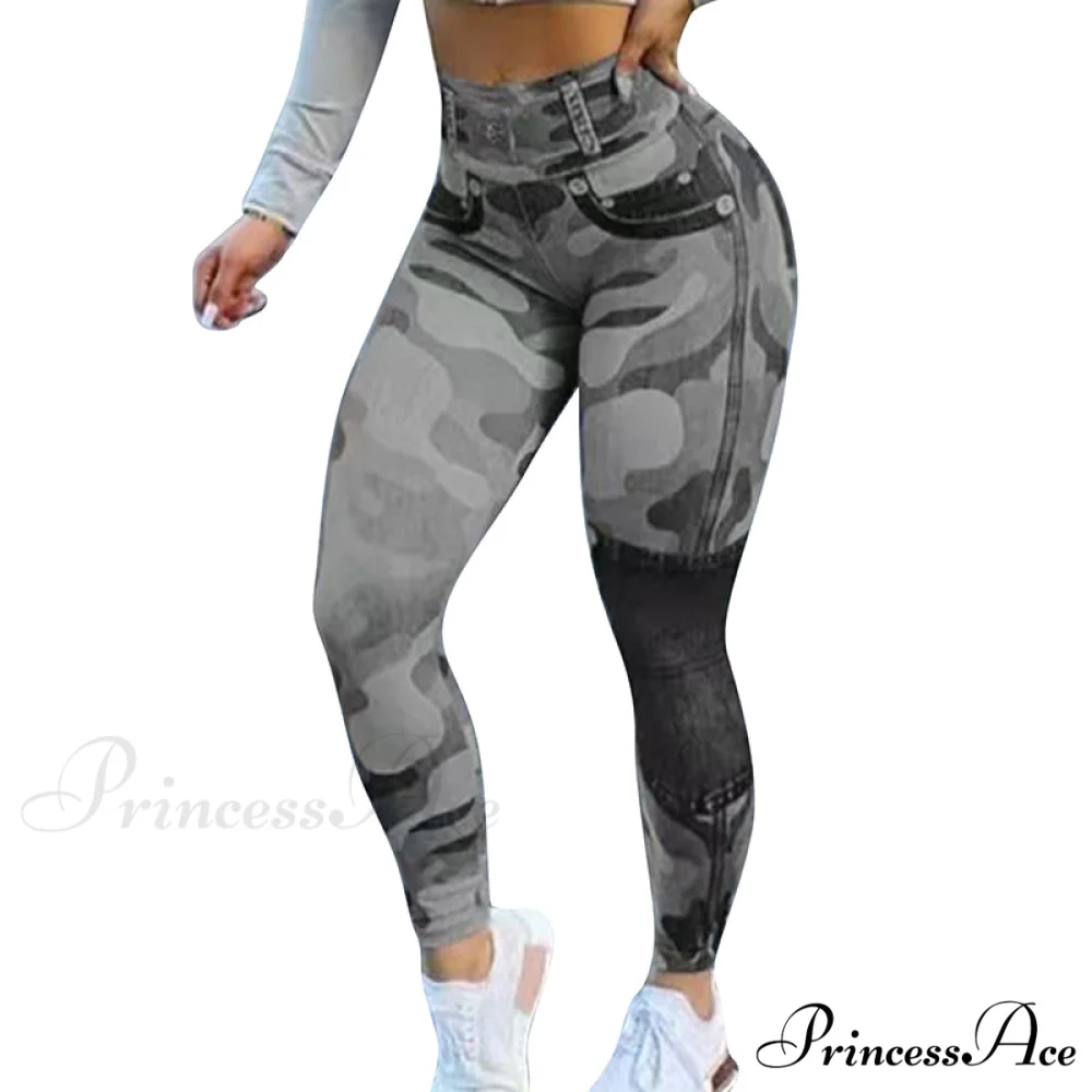 New Fashion Camouflage Print Skinny Pants - Image 7