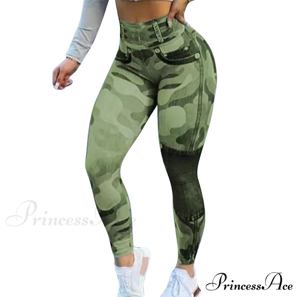 New Fashion Camouflage Print Skinny Pants - Image 8