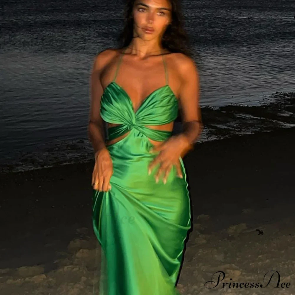 Sexy Satin Tube Top Midi Skirts - Image 13