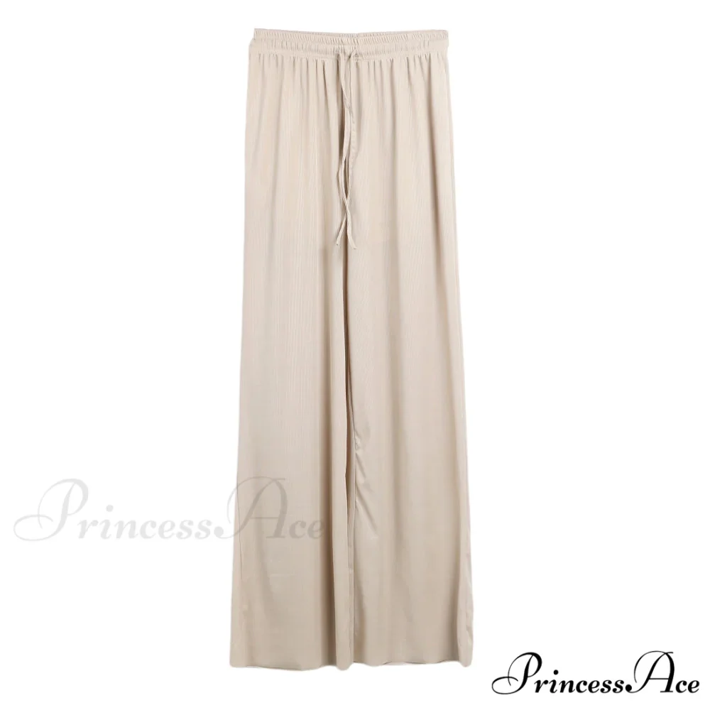New Ladies Ice Silk Light Wide Leg Trousers - Image 10
