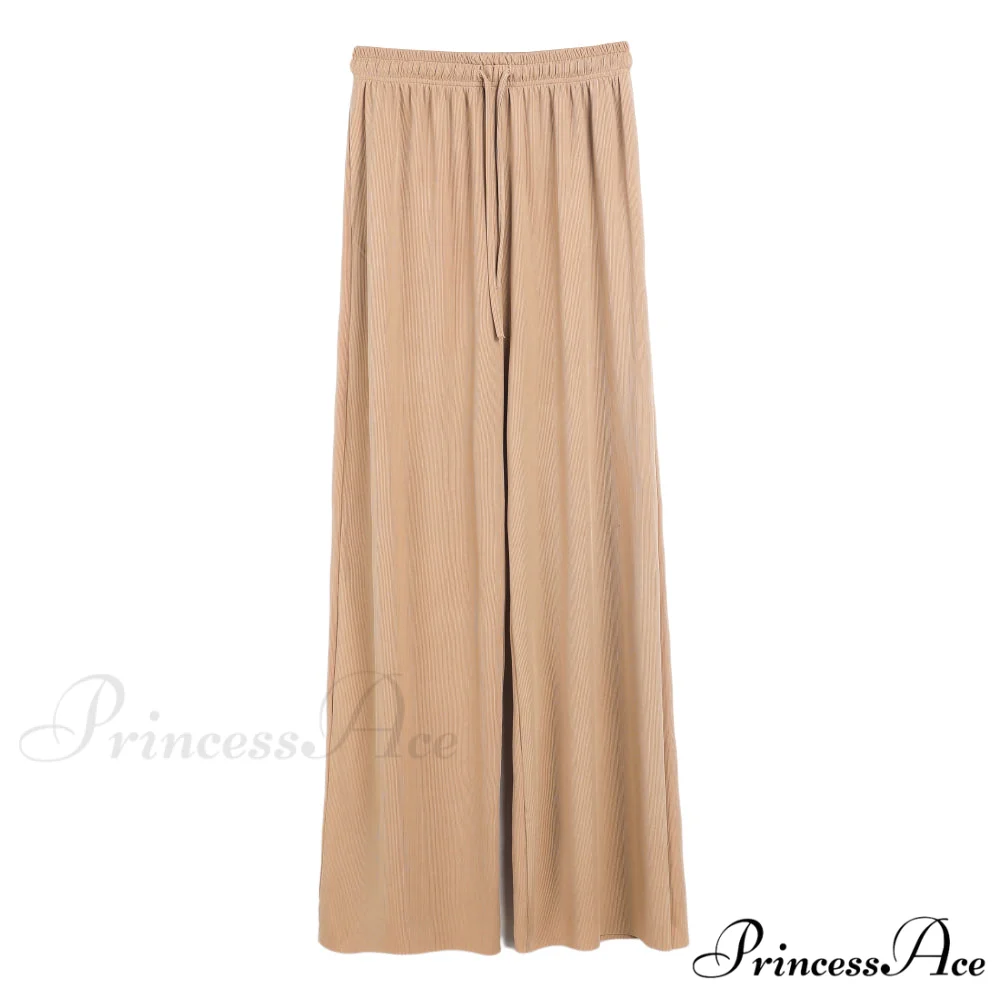 New Ladies Ice Silk Light Wide Leg Trousers - Image 12