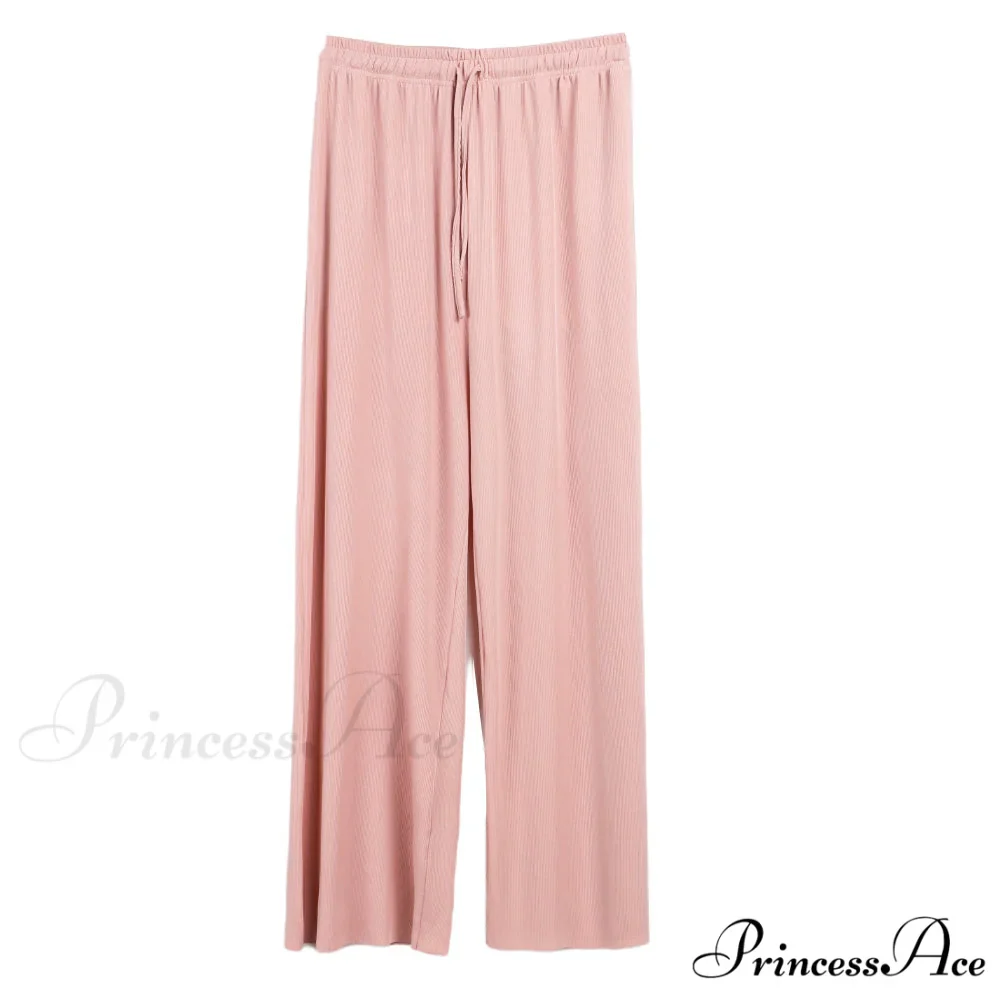 New Ladies Ice Silk Light Wide Leg Trousers - Image 13