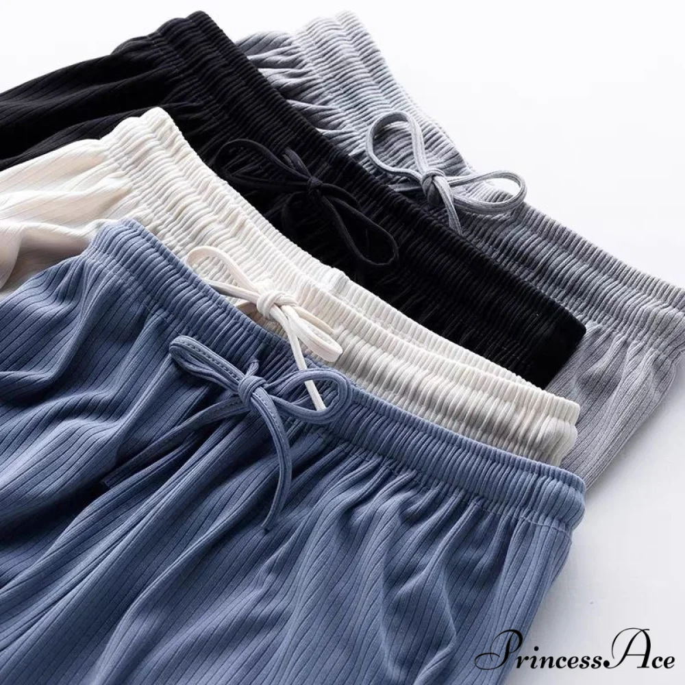 New Ladies Ice Silk Light Wide Leg Trousers - Image 2