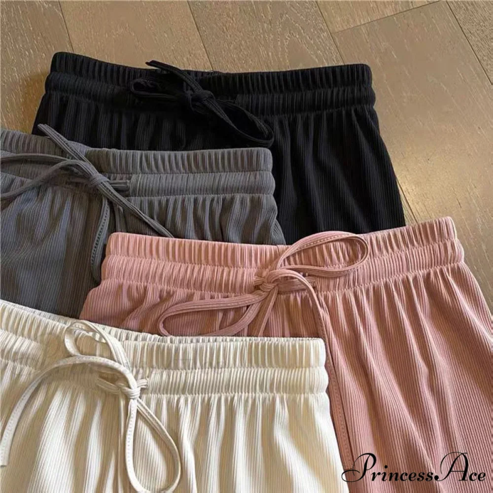 New Ladies Ice Silk Light Wide Leg Trousers - Image 6