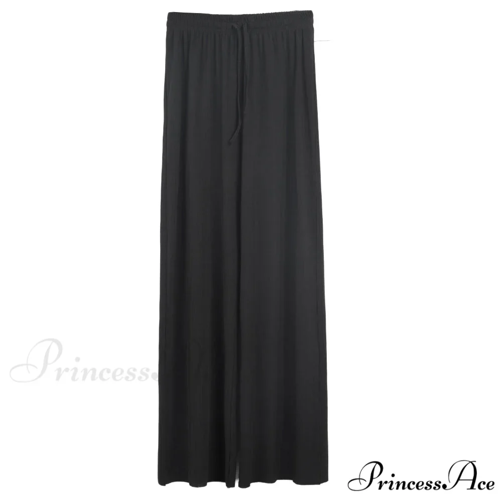 New Ladies Ice Silk Light Wide Leg Trousers - Image 7