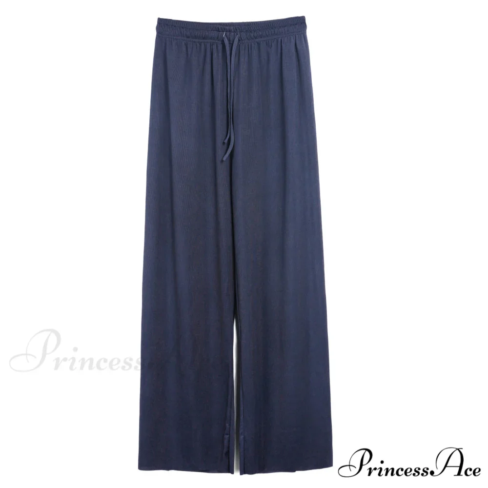 New Ladies Ice Silk Light Wide Leg Trousers - Image 8