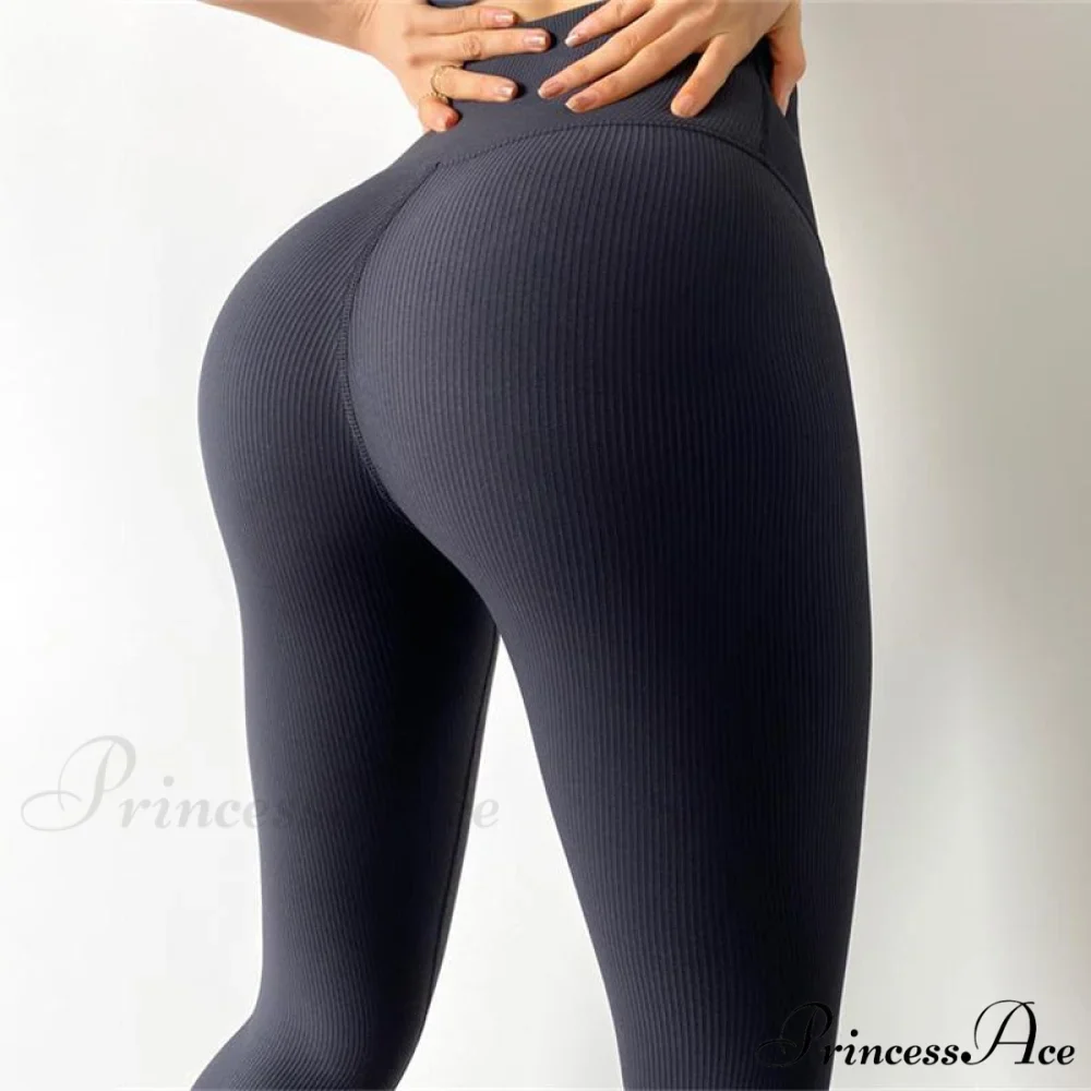 Ribbed Yoga Pants Seamless Sports Leggings - Image 5