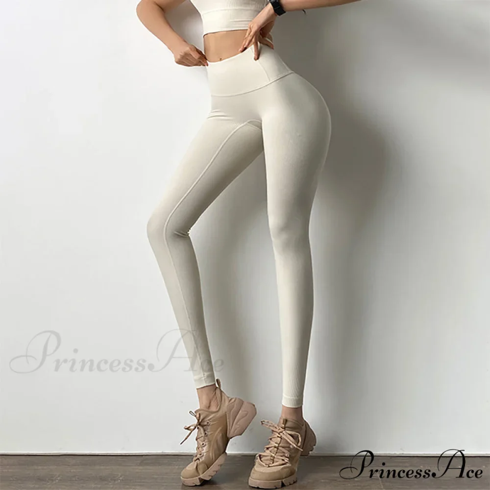 Ribbed Yoga Pants Seamless Sports Leggings - Image 6