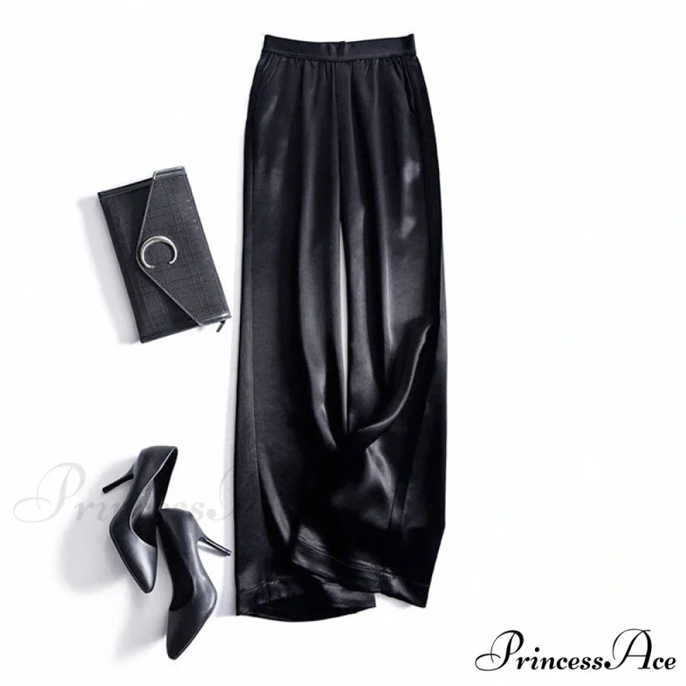 Satin Straight-leg Casual Pants - Image 2