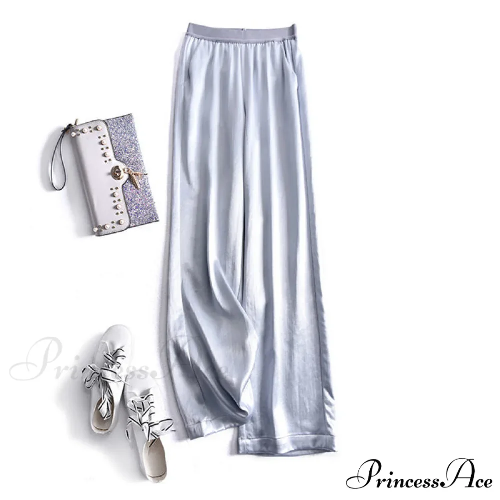 Satin Straight-leg Casual Pants - Image 3