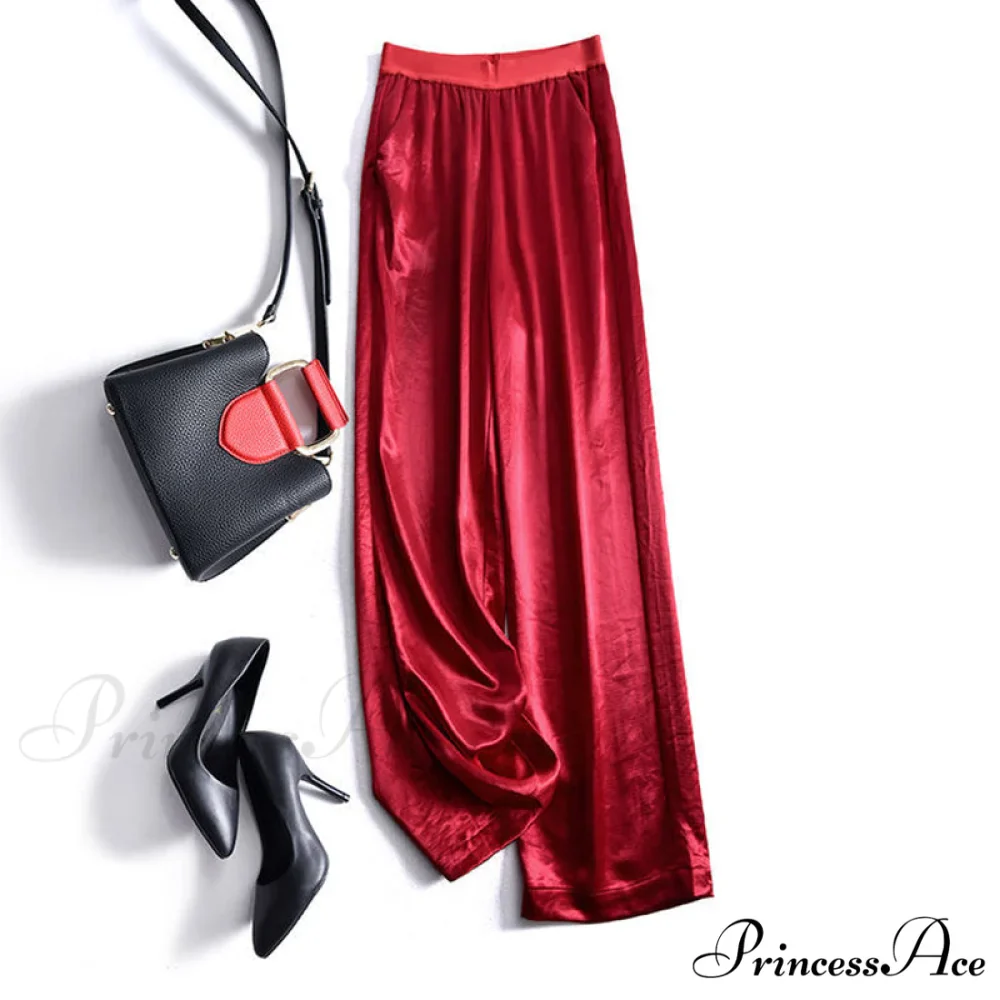 Satin Straight-leg Casual Pants - Image 4