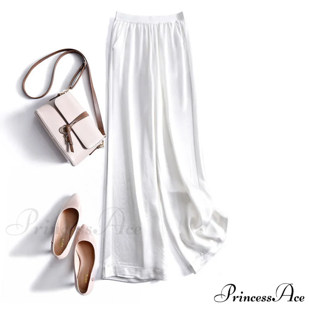 Satin Straight-leg Casual Pants - Image 7