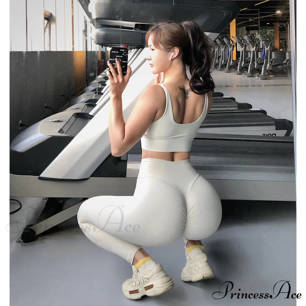 Nylon High Waist Yoga Pants Leggings - Image 4
