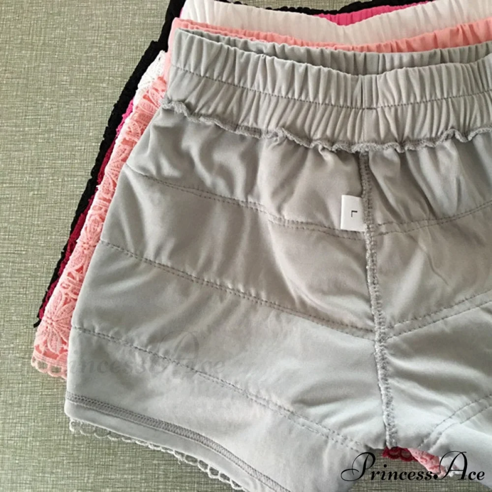 Elastic High Waist Lace Shorts - Image 5