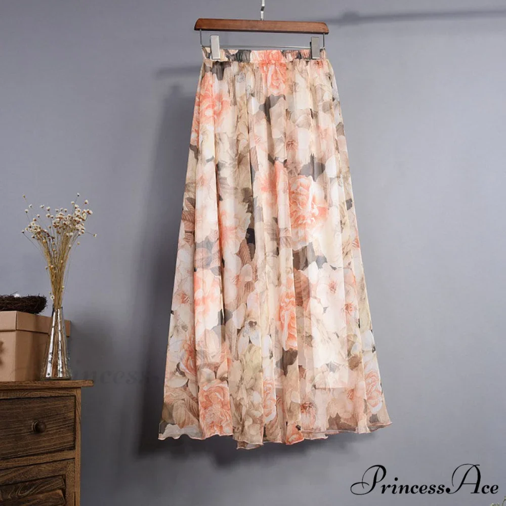 Fashion Florals Print Long Skirt - Image 11