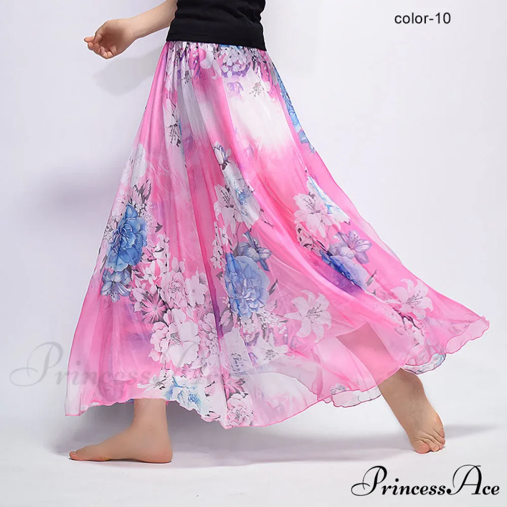 Fashion Florals Print Long Skirt - Image 13