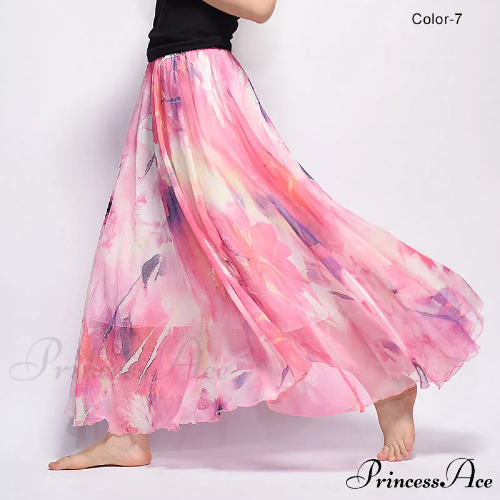 Fashion Florals Print Long Skirt - Image 2