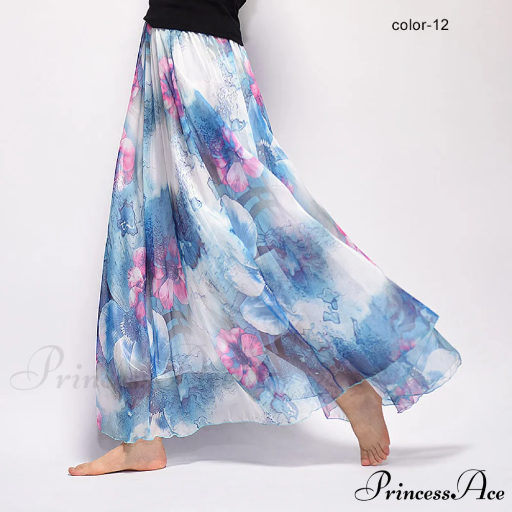 Fashion Florals Print Long Skirt - Image 4