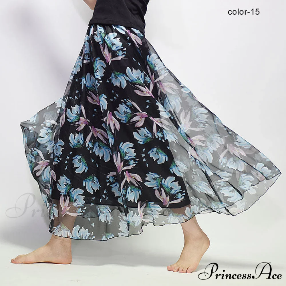 Fashion Florals Print Long Skirt - Image 5