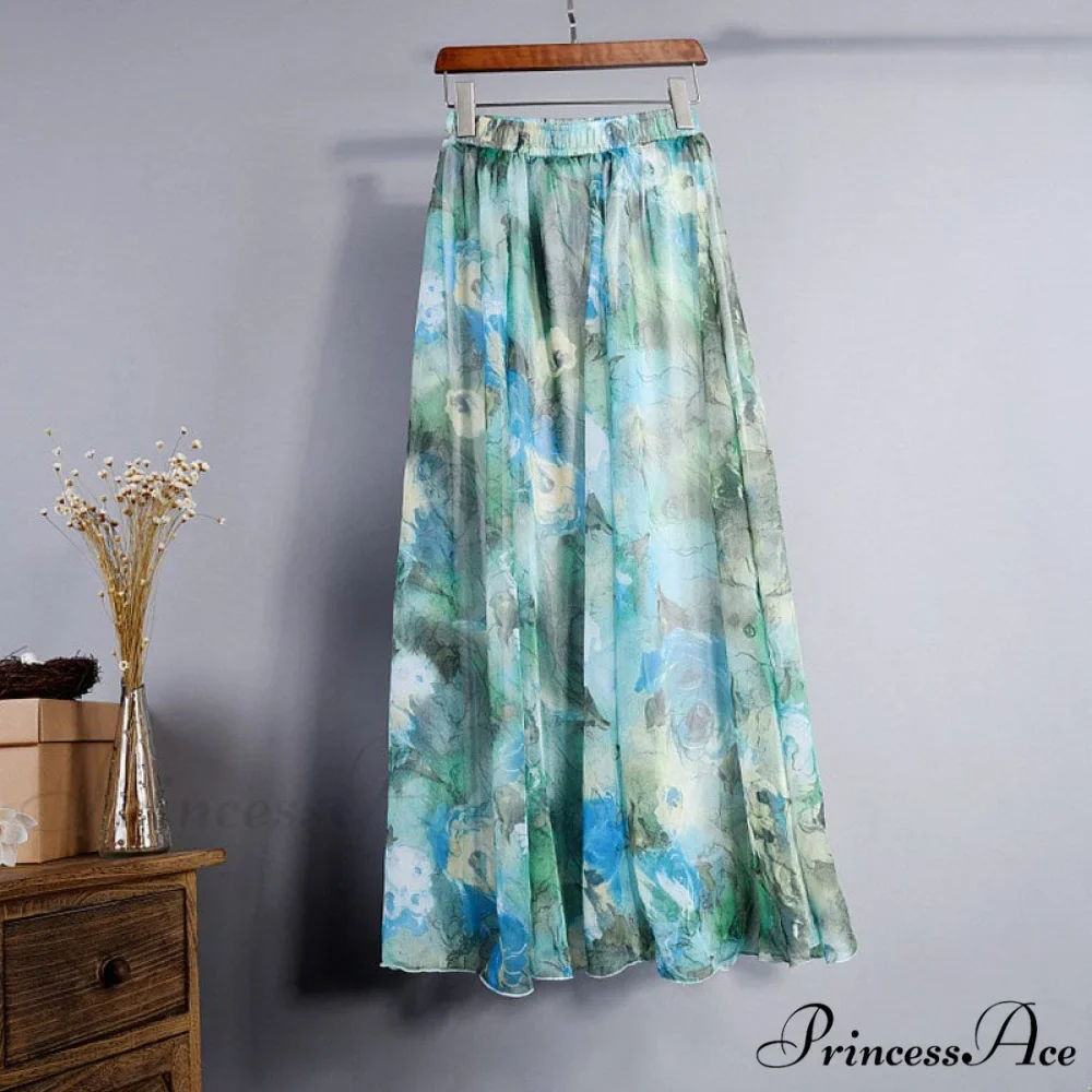 Fashion Florals Print Long Skirt - Image 6