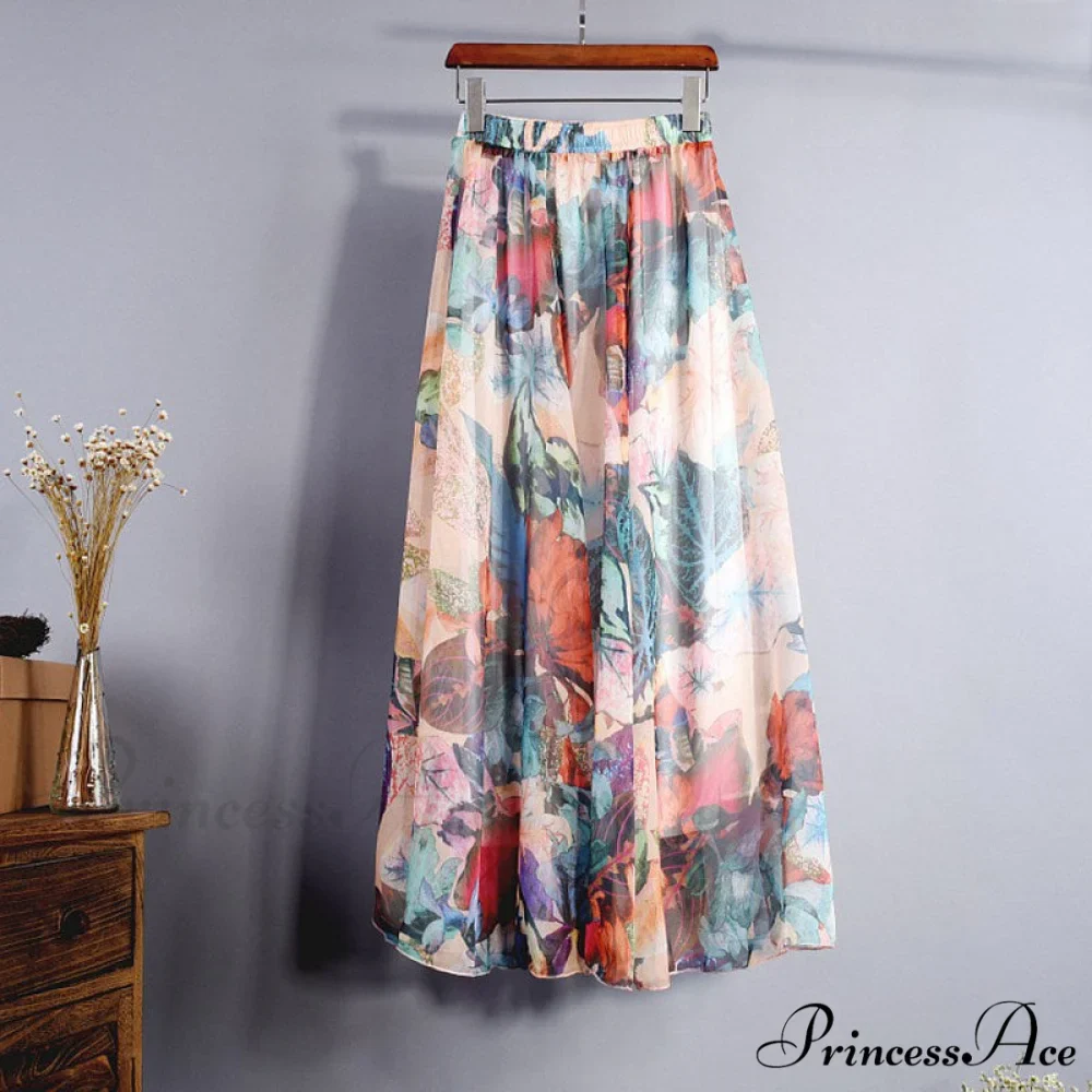 Fashion Florals Print Long Skirt - Image 7