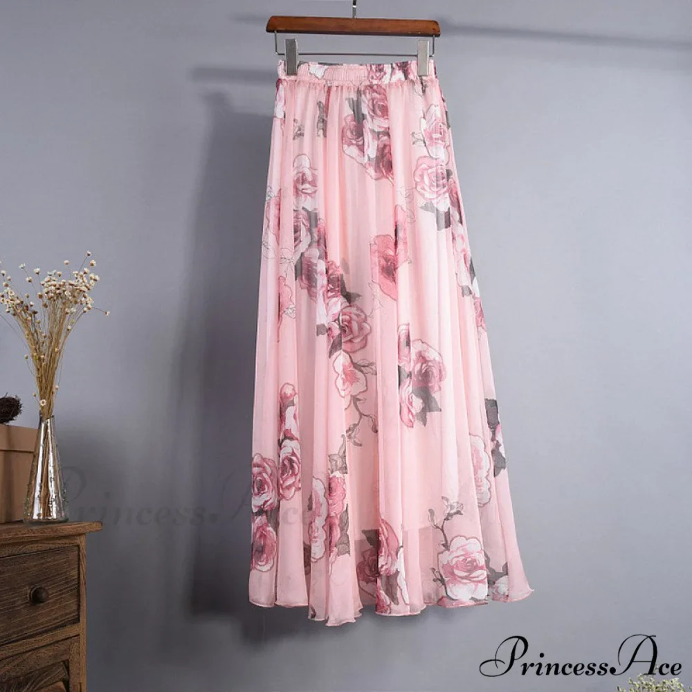 Fashion Florals Print Long Skirt - Image 8