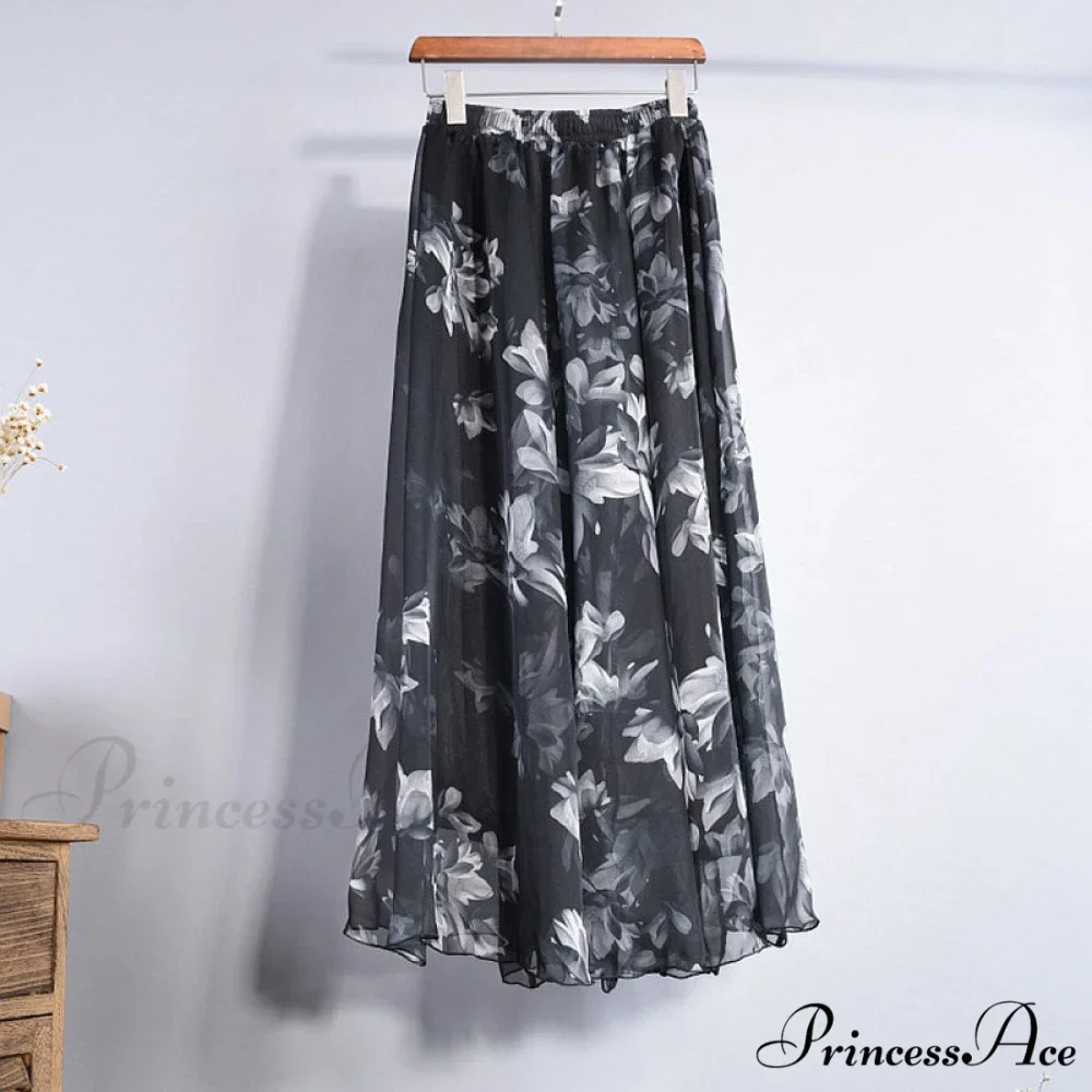 Fashion Florals Print Long Skirt - Image 9