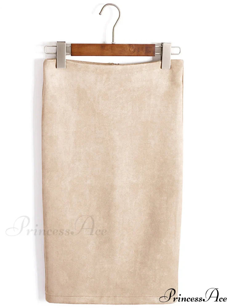 Multi Colors Korean Fashion Suede Midi Skirts - Image 14