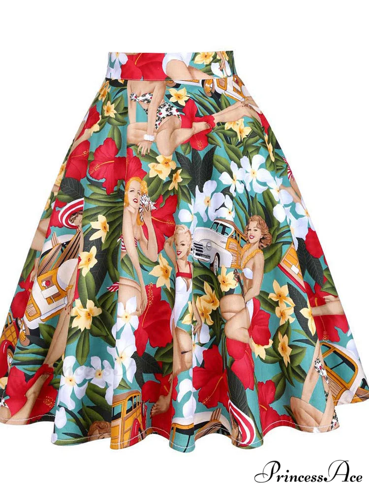 Runway Vintage Rockabilly Midi Skirt - Image 11