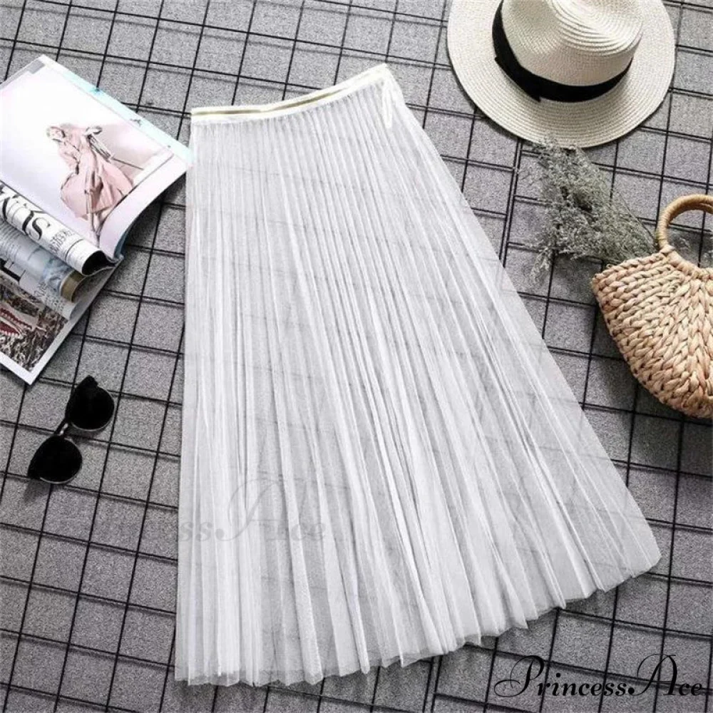 Sexy Mesh Lace Transparent Long Tulle Skirt - Image 8