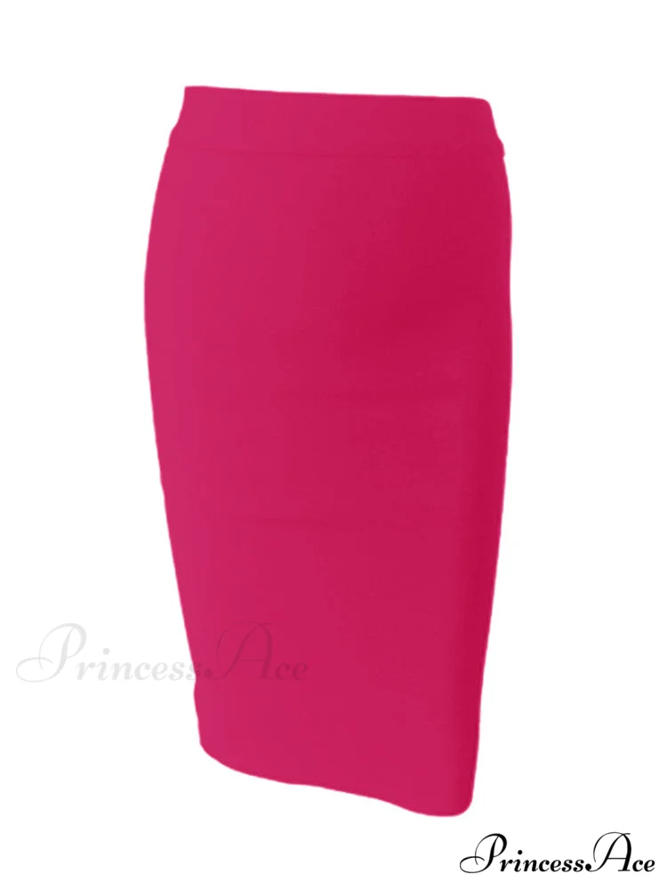 Solid Color Sexy Bodycon Party Bandage Skirt - Image 14