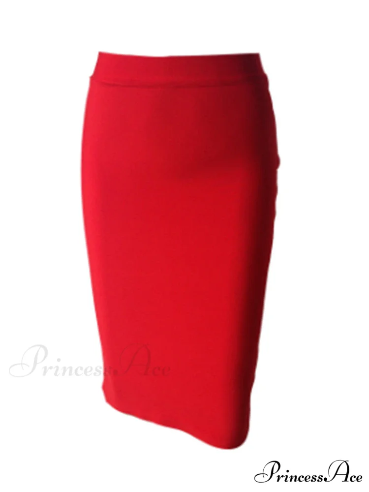 Solid Color Sexy Bodycon Party Bandage Skirt - Image 15