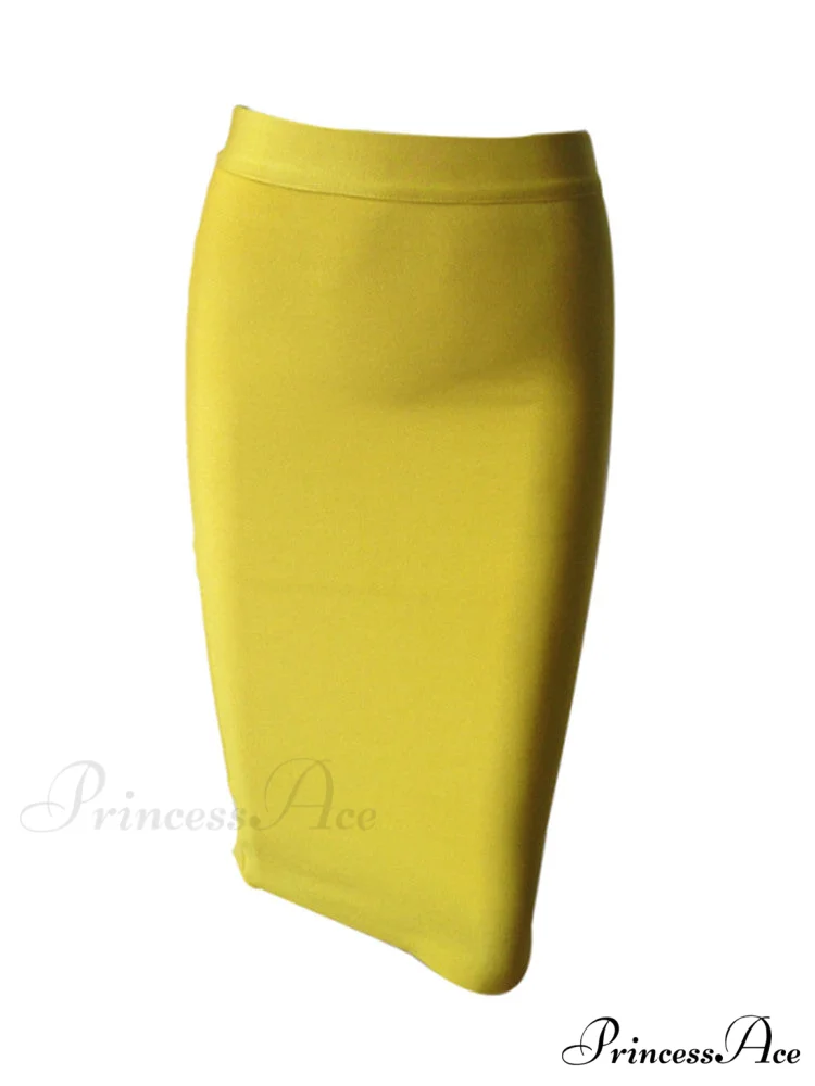 Solid Color Sexy Bodycon Party Bandage Skirt - Image 17
