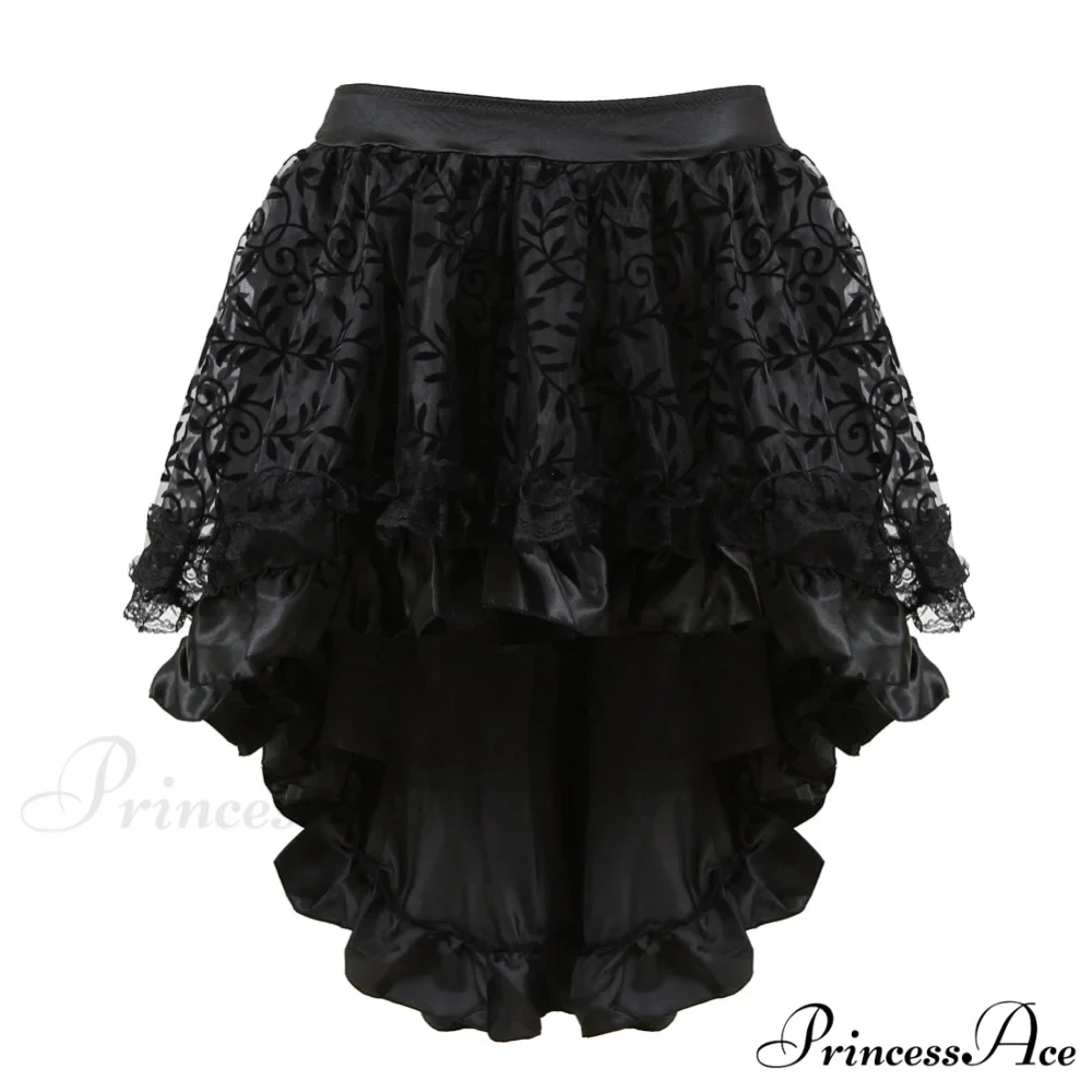 Sexy Steampunk Lace Floral Skirt - Image 3