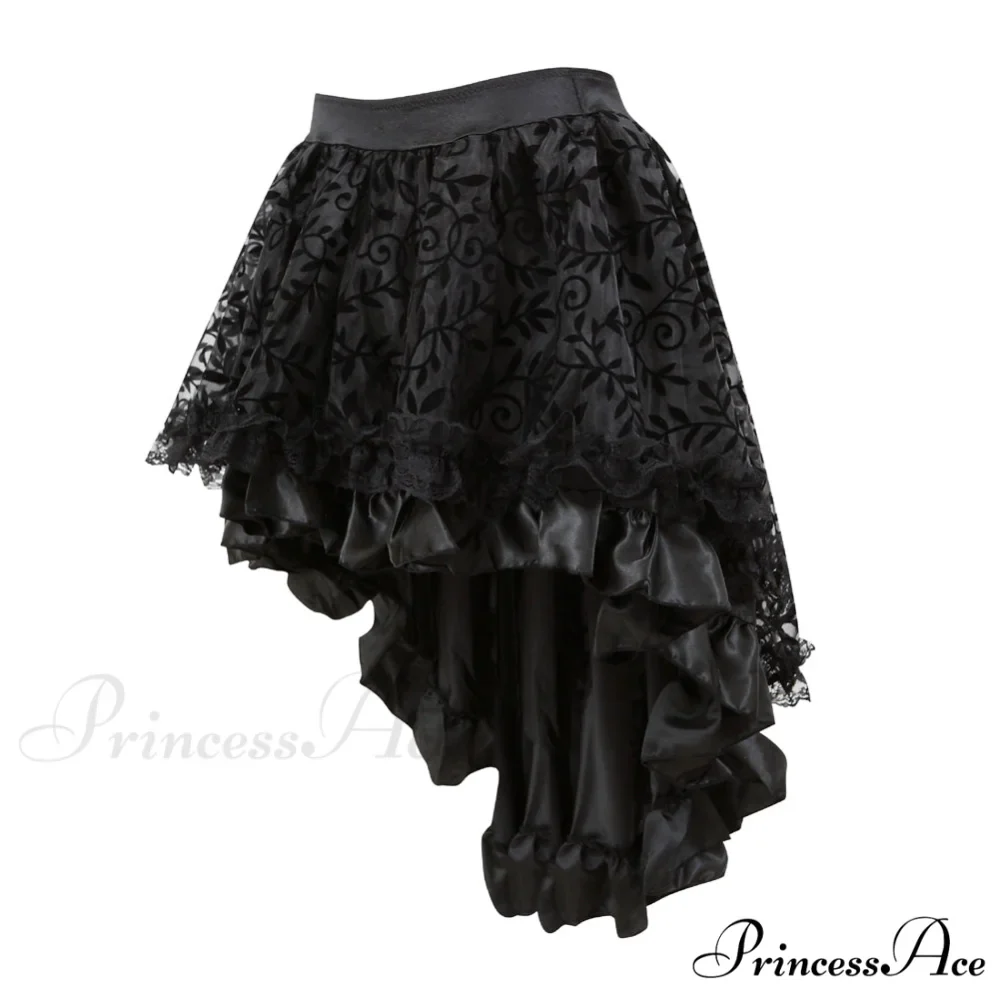 Sexy Steampunk Lace Floral Skirt - Image 4