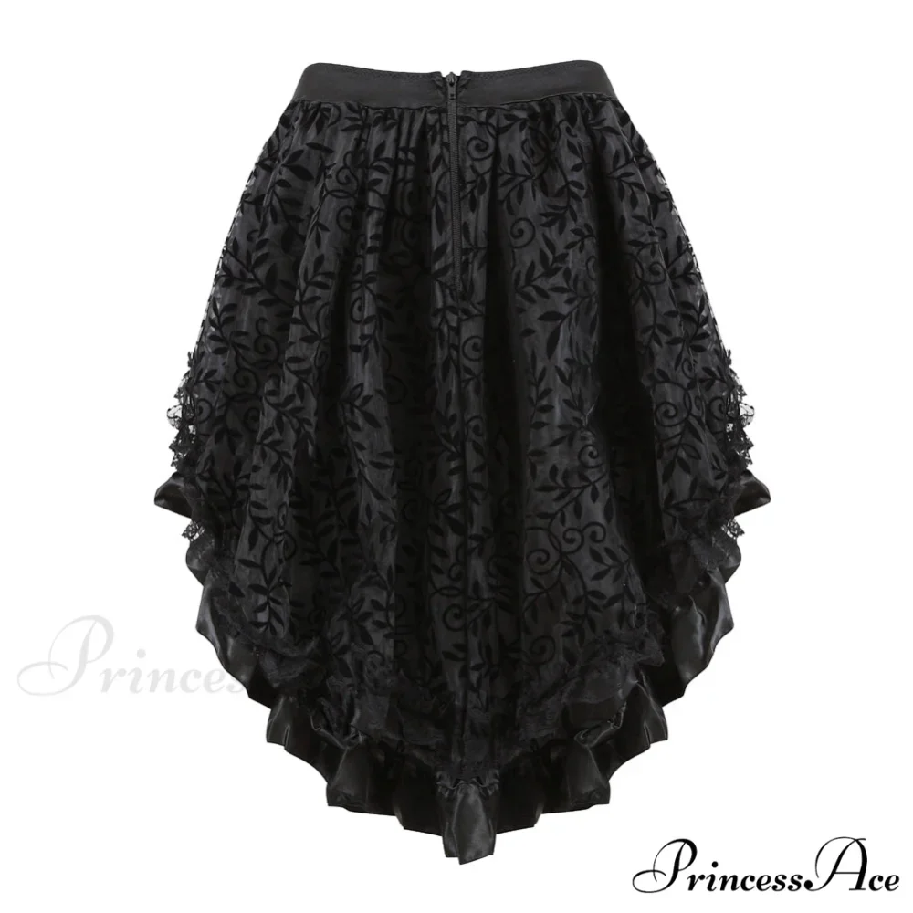 Sexy Steampunk Lace Floral Skirt - Image 5