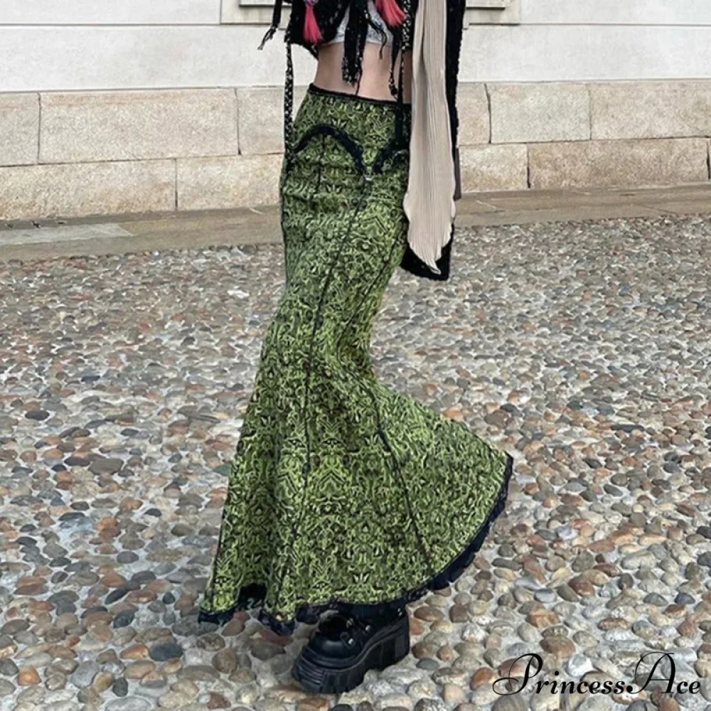 Vintage Long Floral Maxi Skirt - Image 2
