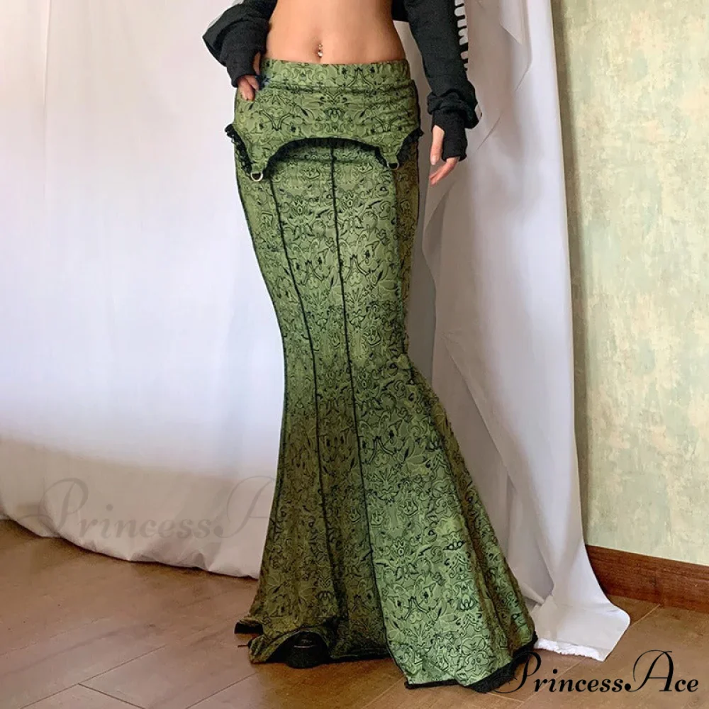 Vintage Long Floral Maxi Skirt - Image 4