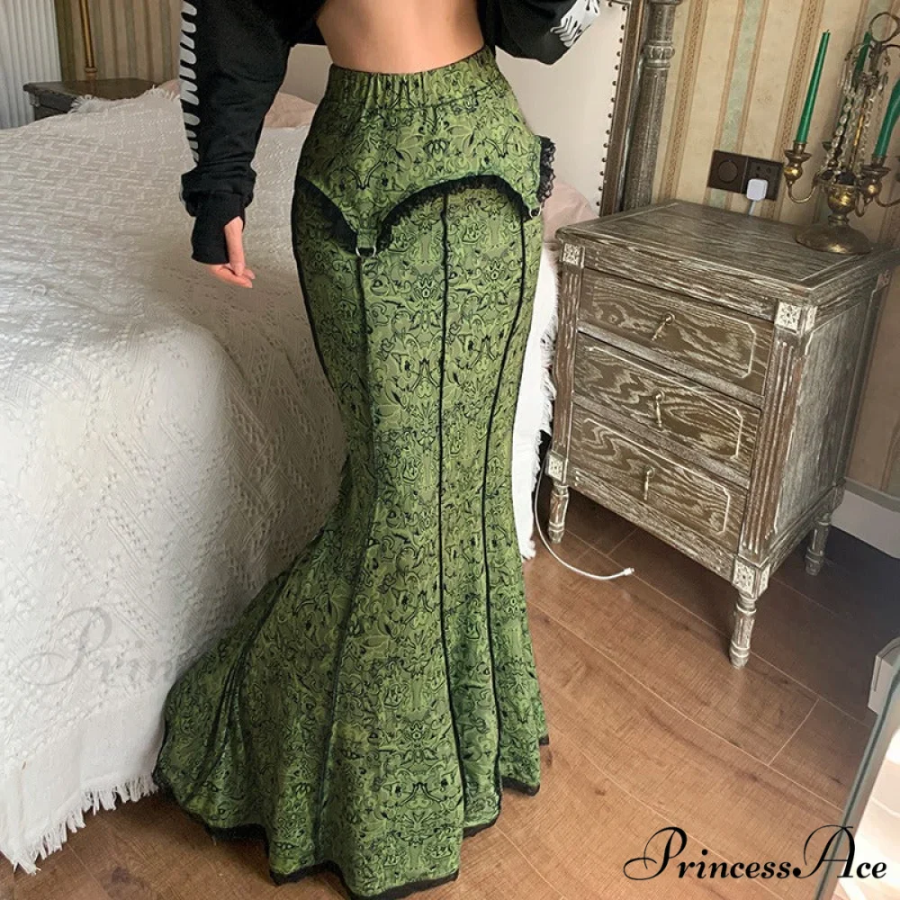 Vintage Long Floral Maxi Skirt - Image 5