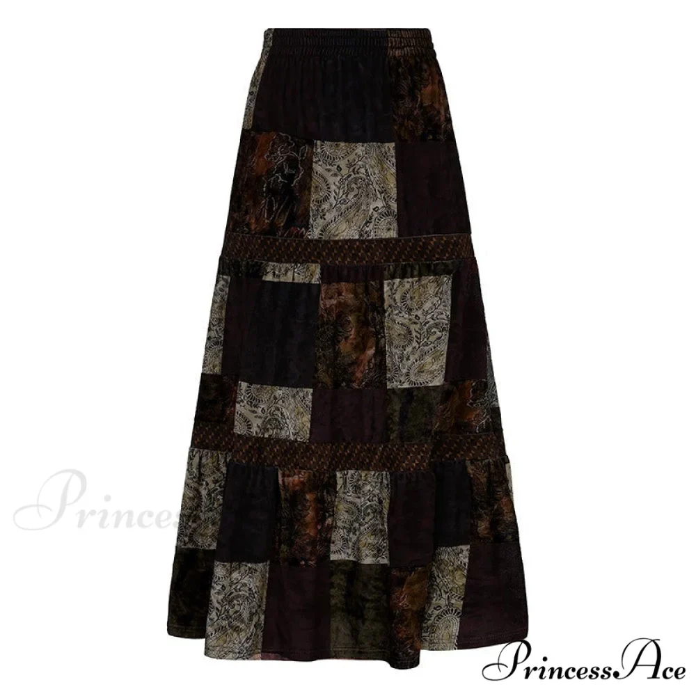 Vintage Long Floral Maxi Skirt - Image 9