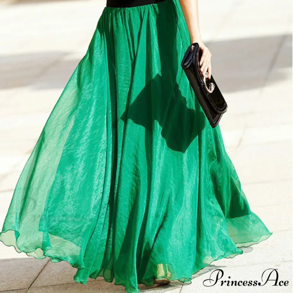 Fashion Chiffon Long Skirts - Image 10