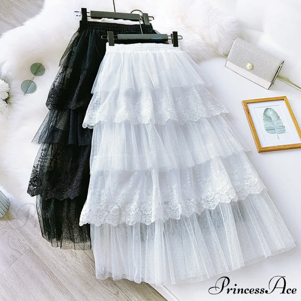 Long Elegant Fashion Lace Skirts - Image 3