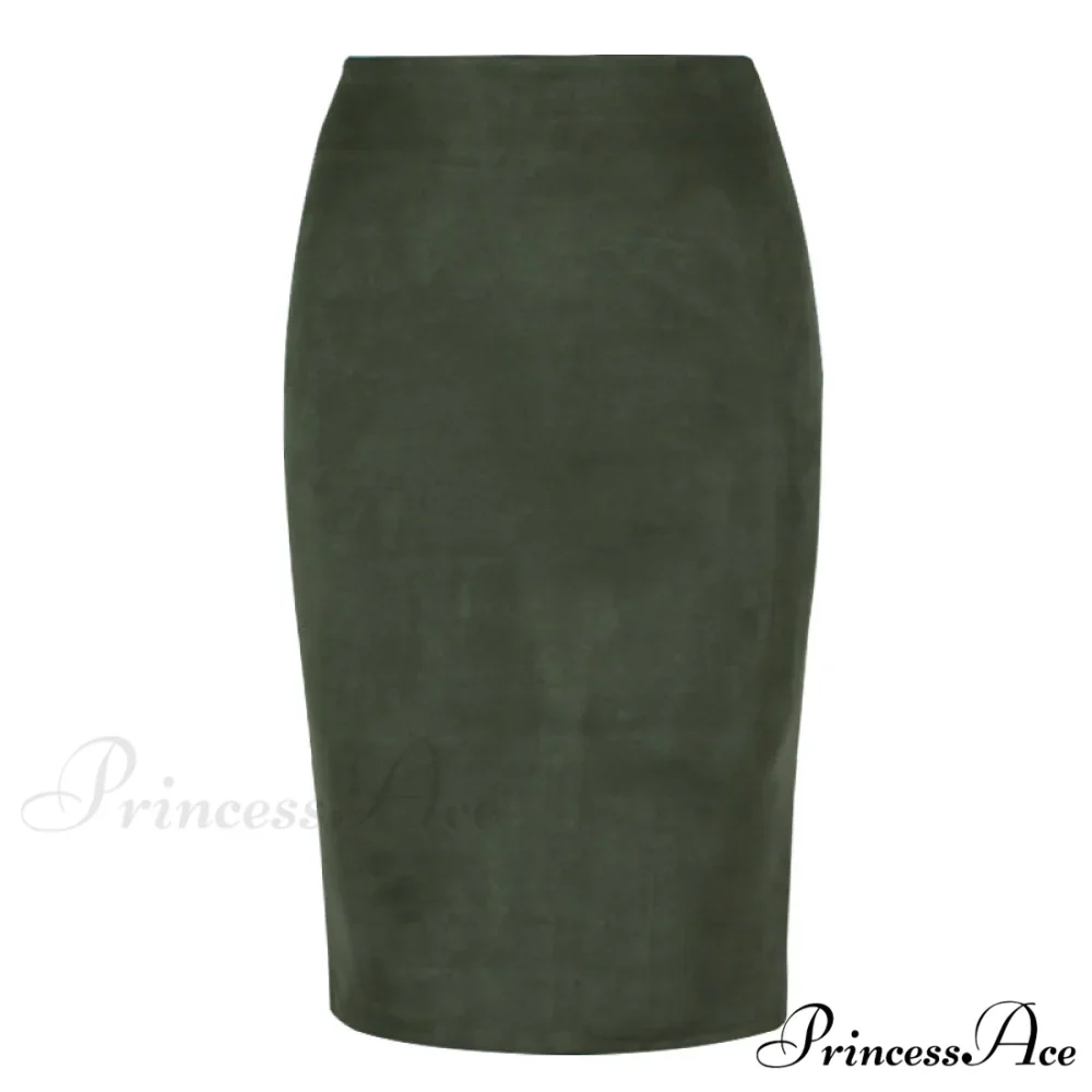 Solid Color Pencil Skirt - Image 11