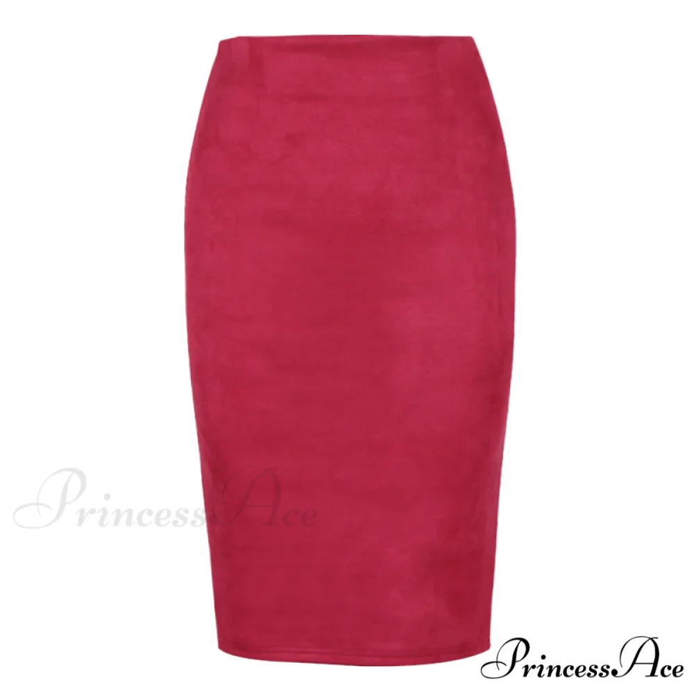 Solid Color Pencil Skirt - Image 3