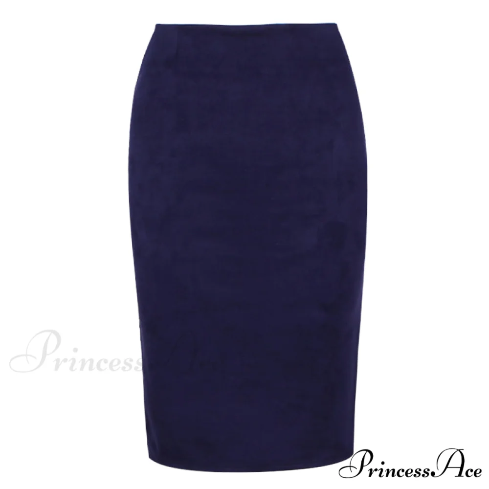 Solid Color Pencil Skirt - Image 4