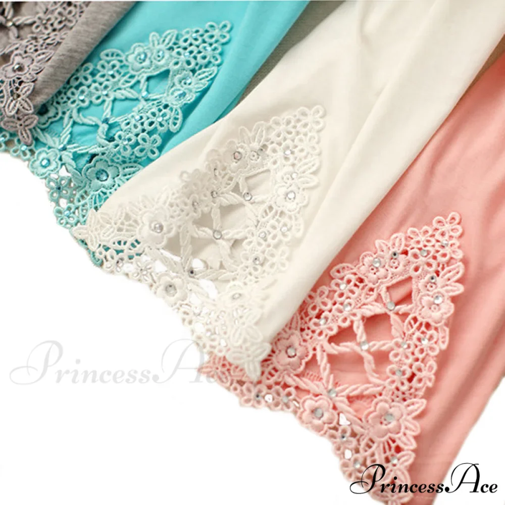 Hollow Lace Stretch Leggings - Image 6