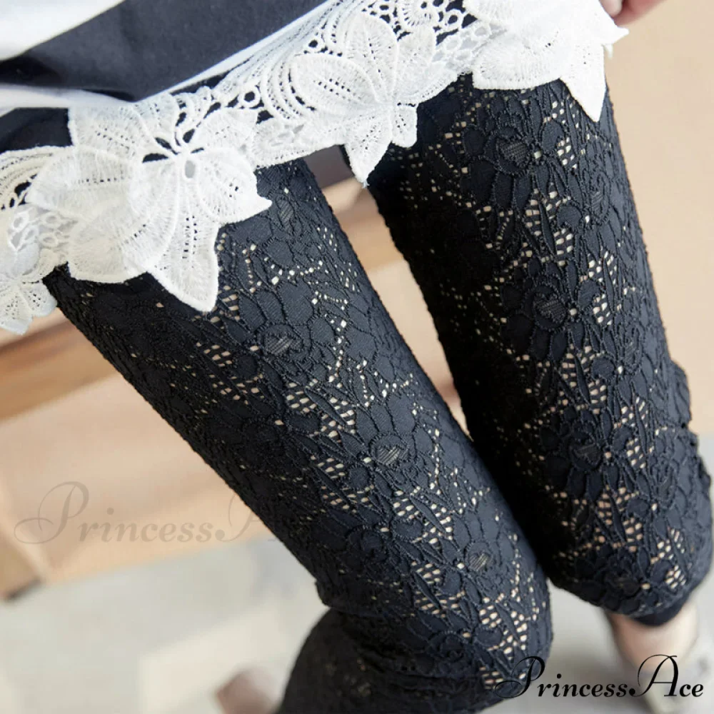 High Waist Floral See Through Strethchy Pants - Image 5