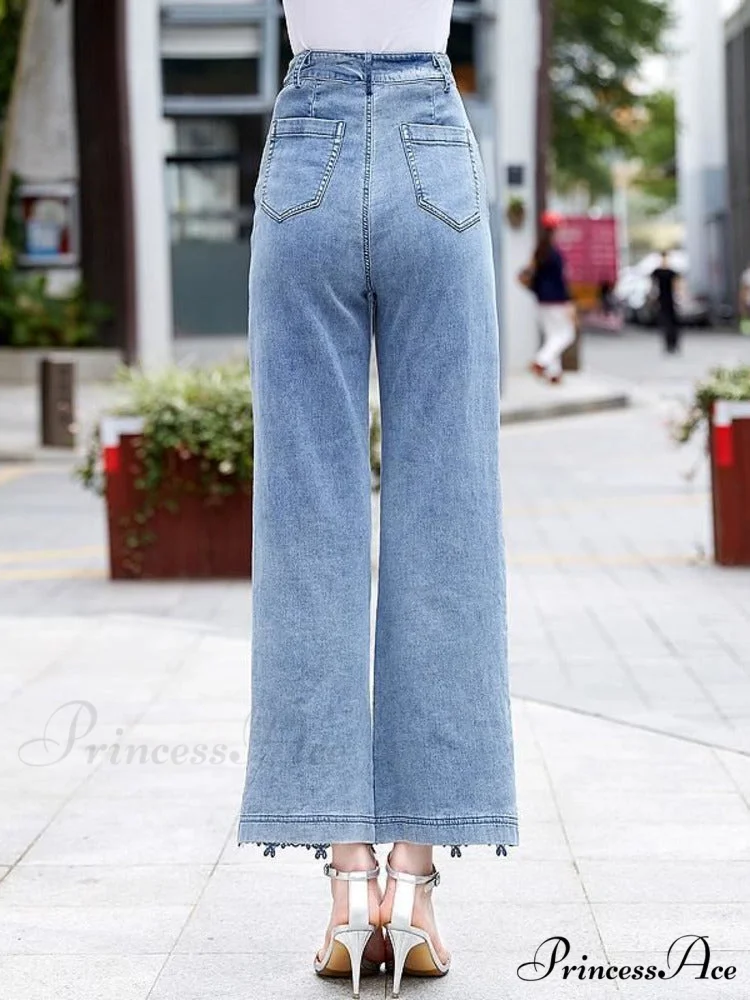 Loose Versatile Hollow Out Lace Pants - Image 3